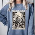 Read In Peace Skeleton Book Lover Bookworm Book Comfort Colors Sweatshirt Denim