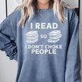 I Read Reading Book Librarian Across America Men Women Kids Comfort Colors Sweatshirt Denim