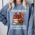 I Read Because Roasting People Is Frowned Upon Dragon Book Premium Tri-Blend Comfort Colors Sweatshirt Denim I Read Because Roasting People Is Frowned Upon Dragon Book Premium Tri-Blend Comfort Colors Sweatshirt Denim