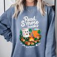 Read S'More Books Around Campfire National Book Week Comfort Colors Sweatshirt Denim