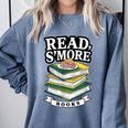 Read S'More Books Marshmallow Reading Smores Comfort Colors Sweatshirt Denim