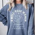 A Well Read Woman Book Lover Literary Quote Comfort Colors Sweatshirt Denim
