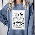 The Reader Tarot Card Bookworm Books Lover Dragon Librarians Comfort Colors Sweatshirt Denim