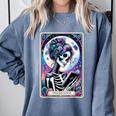 The Reader Tarot Card Reading Skeleton Skull Book Lover Comfort Colors Sweatshirt Denim The Reader Tarot Card Reading Skeleton Skull Book Lover Comfort Colors Sweatshirt Denim