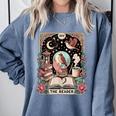 The Reader Tarot Card Shirt Bird Book Lover Bookworm Comfort Colors Sweatshirt Denim