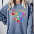 Readers Are Leaders Reading Teacher Women Kids Book Lovers Comfort Colors Sweatshirt Denim Readers Are Leaders Reading Teacher Women Kids Book Lovers Comfort Colors Sweatshirt Denim