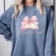 Reading Books Mom Mothers Day Coquette Pink Bow Book Lovers Comfort Colors Sweatshirt Denim Reading Books Mom Mothers Day Coquette Pink Bow Book Lovers Comfort Colors Sweatshirt Denim