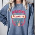Reading Is My Favorite Sport Book Lover Keepsake For Women Comfort Colors Sweatshirt Denim Reading Is My Favorite Sport Book Lover Keepsake For Women Comfort Colors Sweatshirt Denim