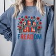 Reading Freadom Freedom Book Lover 4th Of July Men Women Comfort Colors Sweatshirt Denim Reading Freadom Freedom Book Lover 4th Of July Men Women Comfort Colors Sweatshirt Denim