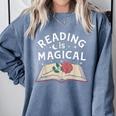Reading Is Magical Book Lover Bookworm Librarian Library Day Comfort Colors Sweatshirt Denim Reading Is Magical Book Lover Bookworm Librarian Library Day Comfort Colors Sweatshirt Denim