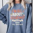 Reading And Motorcycle Life For Bikers Who Love Books Comfort Colors Sweatshirt Denim