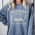 Reading Is My Spiritual Present Book Lover Reader Comfort Colors Sweatshirt Denim Reading Is My Spiritual Present Book Lover Reader Comfort Colors Sweatshirt Denim