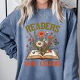 Reading Squad Book Lover Bookish Floral Readers Make Leaders Comfort Colors Sweatshirt Denim Reading Squad Book Lover Bookish Floral Readers Make Leaders Comfort Colors Sweatshirt Denim