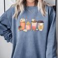 Reading Tea Coffee And Books Comfort Colors Sweatshirt Denim