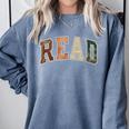 Reading Tee Read Books Teacher Librarian Book Lover Bookworm Comfort Colors Sweatshirt Denim