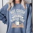 Reading All Winter Cozy Book Lover And Literary Escape Comfort Colors Sweatshirt Denim Reading All Winter Cozy Book Lover And Literary Escape Comfort Colors Sweatshirt Denim