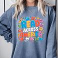 Reads Across Tee America Books Reader Reading Teacher Comfort Colors Sweatshirt Denim Reads Across Tee America Books Reader Reading Teacher Comfort Colors Sweatshirt Denim