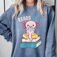 Reads Alotl Shirt Kids Readsolotl Read Axolotl Shirt Books Comfort Colors Sweatshirt Denim