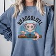 Readsolotl Book Lover Reading Axolotl Kids Reader Comfort Colors Sweatshirt Denim Readsolotl Book Lover Reading Axolotl Kids Reader Comfort Colors Sweatshirt Denim