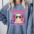 Readsolotl Pink Kawaii Axolotl Book Lover Reading Comfort Colors Sweatshirt Denim Readsolotl Pink Kawaii Axolotl Book Lover Reading Comfort Colors Sweatshirt Denim