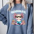Readsolotl Pink Kawaii Axolotl Read Book Lover Reading Comfort Colors Sweatshirt Denim Readsolotl Pink Kawaii Axolotl Read Book Lover Reading Comfort Colors Sweatshirt Denim