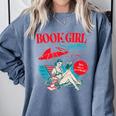 Retro Book Girl Summer For Women Beach Reading Comfort Colors Sweatshirt Denim Retro Book Girl Summer For Women Beach Reading Comfort Colors Sweatshirt Denim