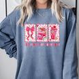 Retro Coquette Bow All Booked For Valentines Book Lover Cute Comfort Colors Sweatshirt Denim Retro Coquette Bow All Booked For Valentines Book Lover Cute Comfort Colors Sweatshirt Denim