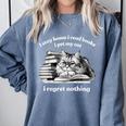 Retro I Stay Home I Read Books I Pet My Cat I Regret Nothing Comfort Colors Sweatshirt Denim Retro I Stay Home I Read Books I Pet My Cat I Regret Nothing Comfort Colors Sweatshirt Denim
