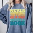Retro Never Underestimate The Power Of a Boy With a Book Comfort Colors Sweatshirt Denim Retro Never Underestimate The Power Of a Boy With a Book Comfort Colors Sweatshirt Denim