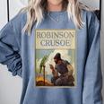 Robinson Crusoe Book Cover 1920 Comfort Colors Sweatshirt Denim