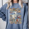 RtY Book Man Graphic Eyes Colorful Art Small Comfort Colors Sweatshirt Denim RtY Book Man Graphic Eyes Colorful Art Small Comfort Colors Sweatshirt Denim