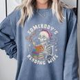 S Mut Book Spicy Romance Somebody's S Mut Reading Wife Comfort Colors Sweatshirt Denim