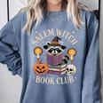 Salem Witch Book Club Bookish Halloween Raccoon Witchcraft Comfort Colors Sweatshirt Denim