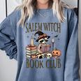 Salem Witch Book Club Raccoon Reading Comfort Colors Sweatshirt Denim