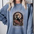 Salem Witch Book Club All Witches Welcome Spooky Halloween Comfort Colors Sweatshirt Denim