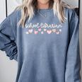 School Librarian Valentines Day Daisy Library Book Lover Premium Comfort Colors Sweatshirt Denim School Librarian Valentines Day Daisy Library Book Lover Premium Comfort Colors Sweatshirt Denim