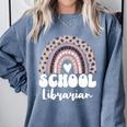 School Librarian For Women Cute Bookworm Book School Library Comfort Colors Sweatshirt Denim School Librarian For Women Cute Bookworm Book School Library Comfort Colors Sweatshirt Denim