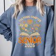 Senior 2026 Final Chapter Retro Book Lover Last First Day Comfort Colors Sweatshirt Denim