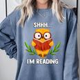 Shhh I'm Reading World Book Day Costume 2026 Kids Comfort Colors Sweatshirt Denim