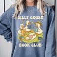 Silly-Goose Book Club Goose And Book Lovers Comfort Colors Sweatshirt Denim Silly-Goose Book Club Goose And Book Lovers Comfort Colors Sweatshirt Denim