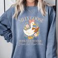Silly Goose Book Club Member Reading Lover Comfort Colors Sweatshirt Denim Silly Goose Book Club Member Reading Lover Comfort Colors Sweatshirt Denim