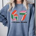 Six Seven 67 If You Know You Know 6 7 Reading Books Comfort Colors Sweatshirt Denim