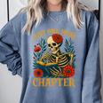 Skeleton Read Book Just One More Chapter Floral Book Lover Comfort Colors Sweatshirt Denim Skeleton Read Book Just One More Chapter Floral Book Lover Comfort Colors Sweatshirt Denim
