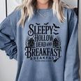 Sleepy Hollow Dead And Breakfast Please Book Ahead Comfort Colors Sweatshirt Denim
