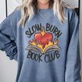 Slow Burn Book Club Romantasy Trope Smut Dark Romance Reader Comfort Colors Sweatshirt Denim