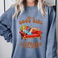 Smut Reader Be A Good Girl & Spread Those Pages Spicy Book Comfort Colors Sweatshirt Denim Smut Reader Be A Good Girl & Spread Those Pages Spicy Book Comfort Colors Sweatshirt Denim
