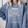 Smut Reading Baddie Smutty Book Lover Merch Women Romance Comfort Colors Sweatshirt Denim