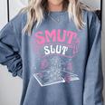 SMUT Slut Provocative Literature Book Club Book Reading Comfort Colors Sweatshirt Denim