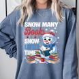 Snowman Winter Snow So Many Books Christmas Snow Little Time Comfort Colors Sweatshirt Denim Snowman Winter Snow So Many Books Christmas Snow Little Time Comfort Colors Sweatshirt Denim
