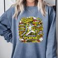 Softball Pitcher Best Traits Brave Retro Pop Comic Book Art Comfort Colors Sweatshirt Denim Softball Pitcher Best Traits Brave Retro Pop Comic Book Art Comfort Colors Sweatshirt Denim